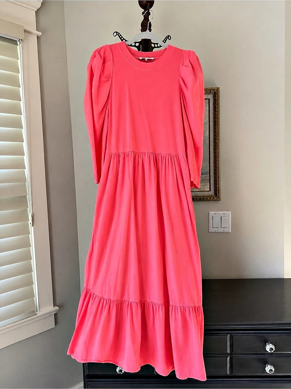 Sea New York - Long Sleeve Maxi Dress in Pink Size Medium Like New
